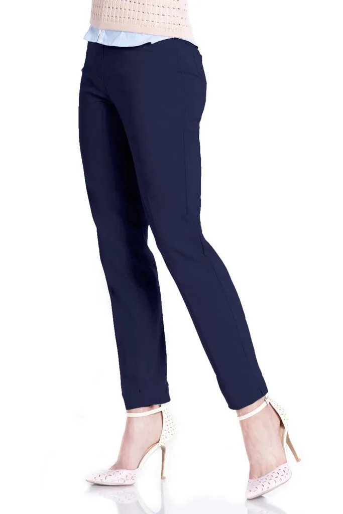 Pull-On Midnight Blue Ankle Pants