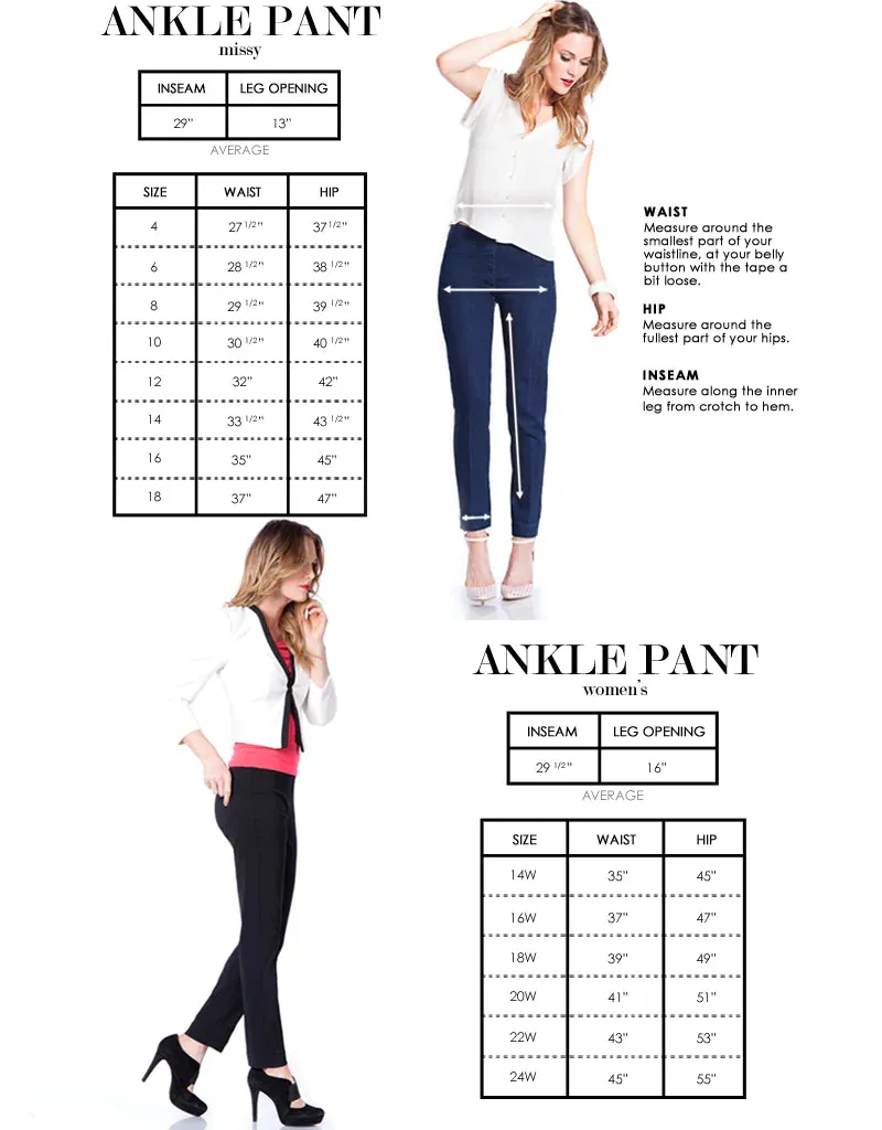 Pull-On Midnight Blue Ankle Pants