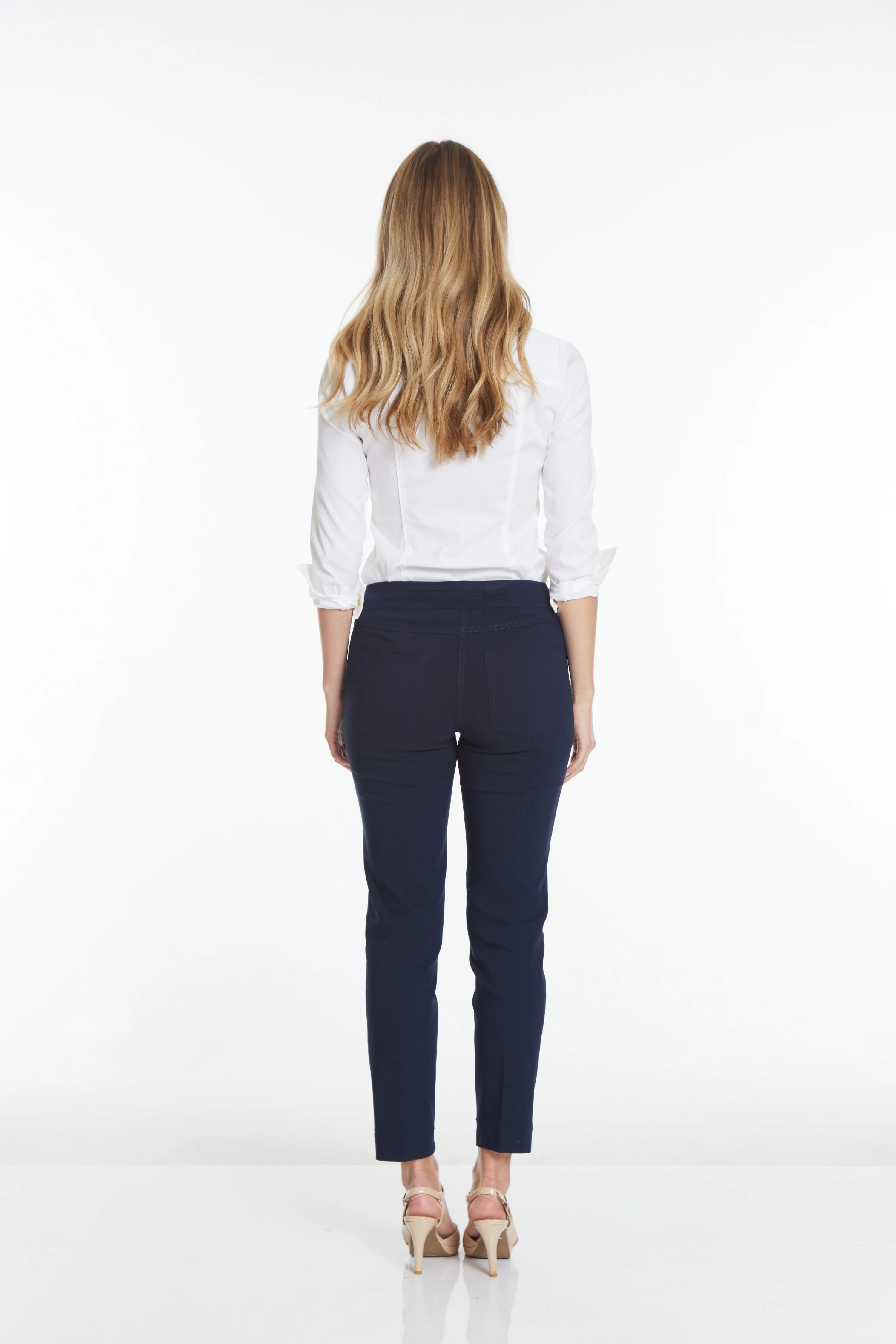 Pull-On Midnight Blue Ankle Pants