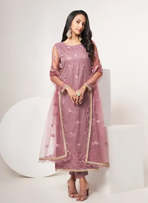 Purple Sequence Embroidery Festive Salwar Suit