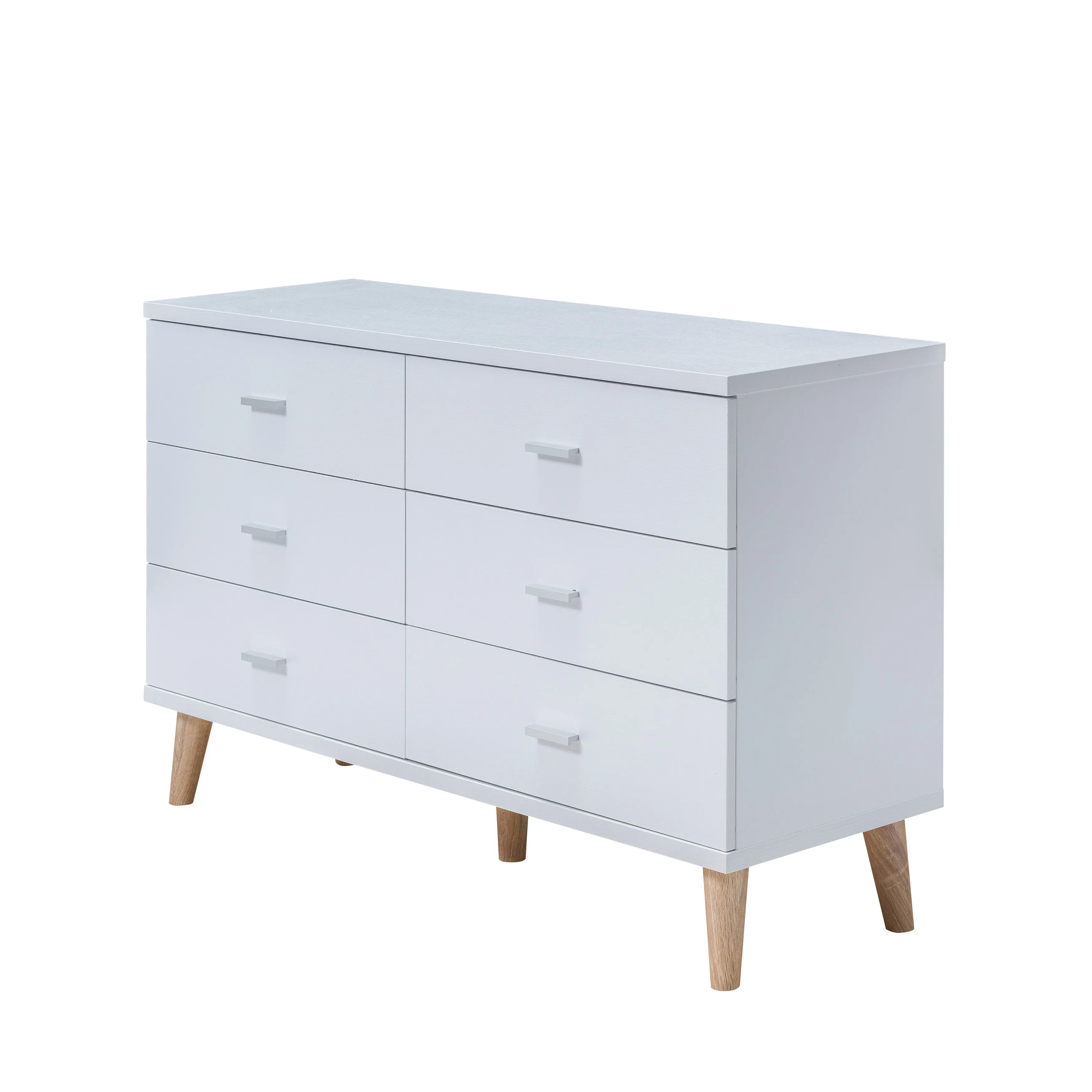 Rose Valley Scandinavian 6-Drawer Double Dresser