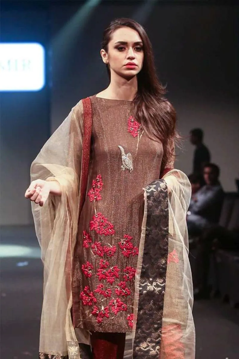 Sadia Aamir - Shimmer  - Bronze - Jamawar - 3 Piece