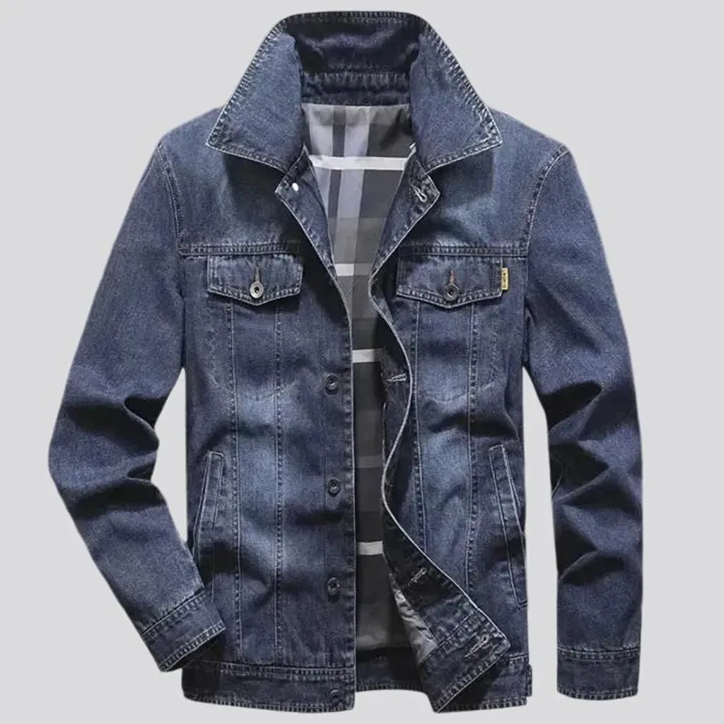 Sanded slim-fit men's jean jacket