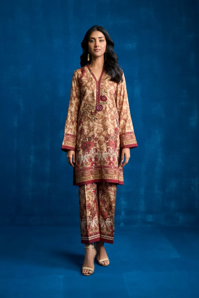 Shamaeel - ES - 01 - Khaadi Silk - 2 Piece