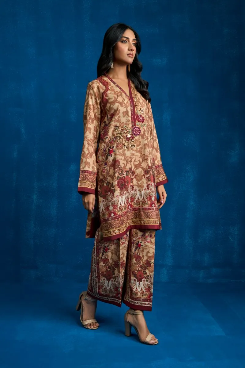 Shamaeel - ES - 01 - Khaadi Silk - 2 Piece