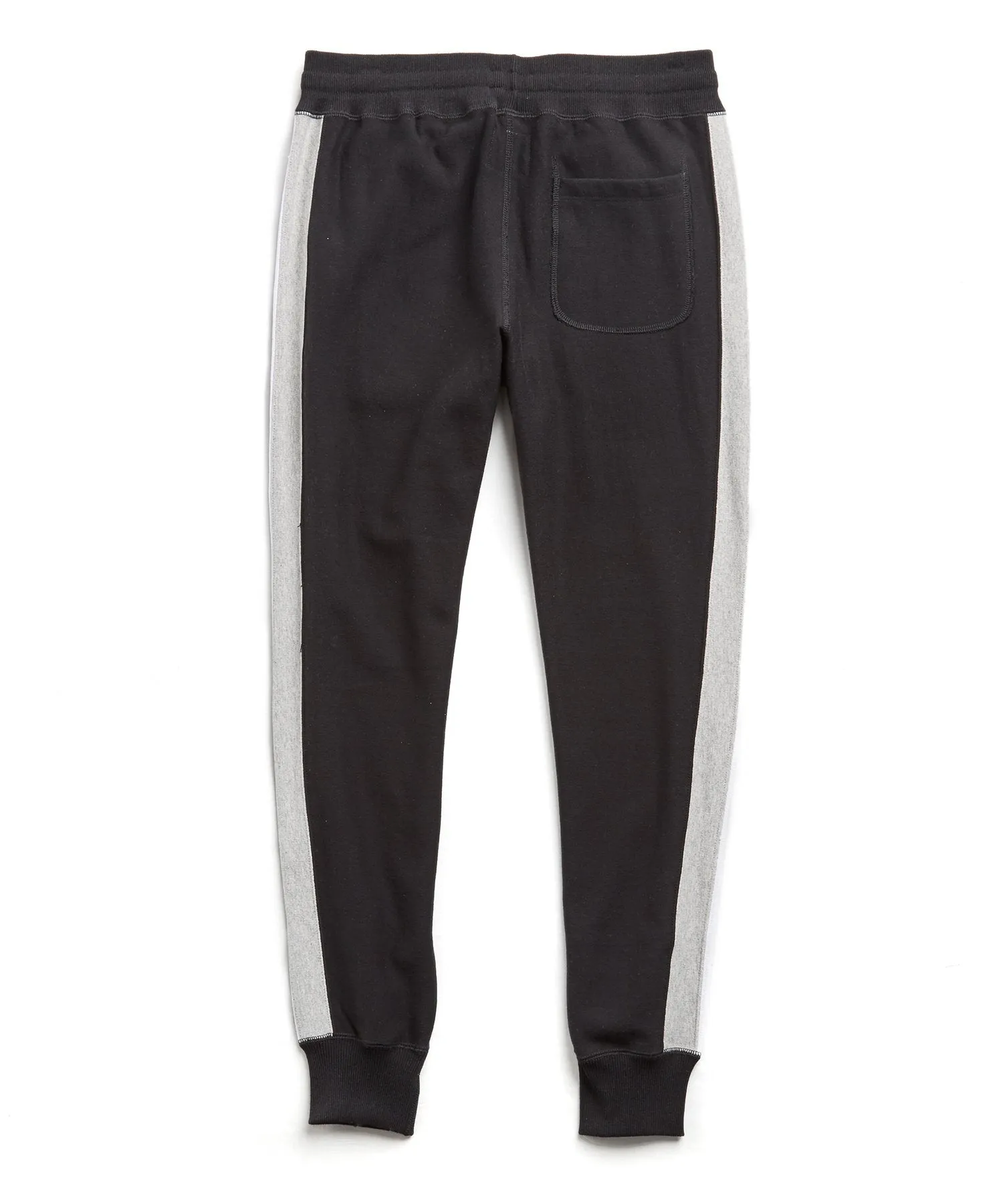 Side Stripe Slim Jogger in Black