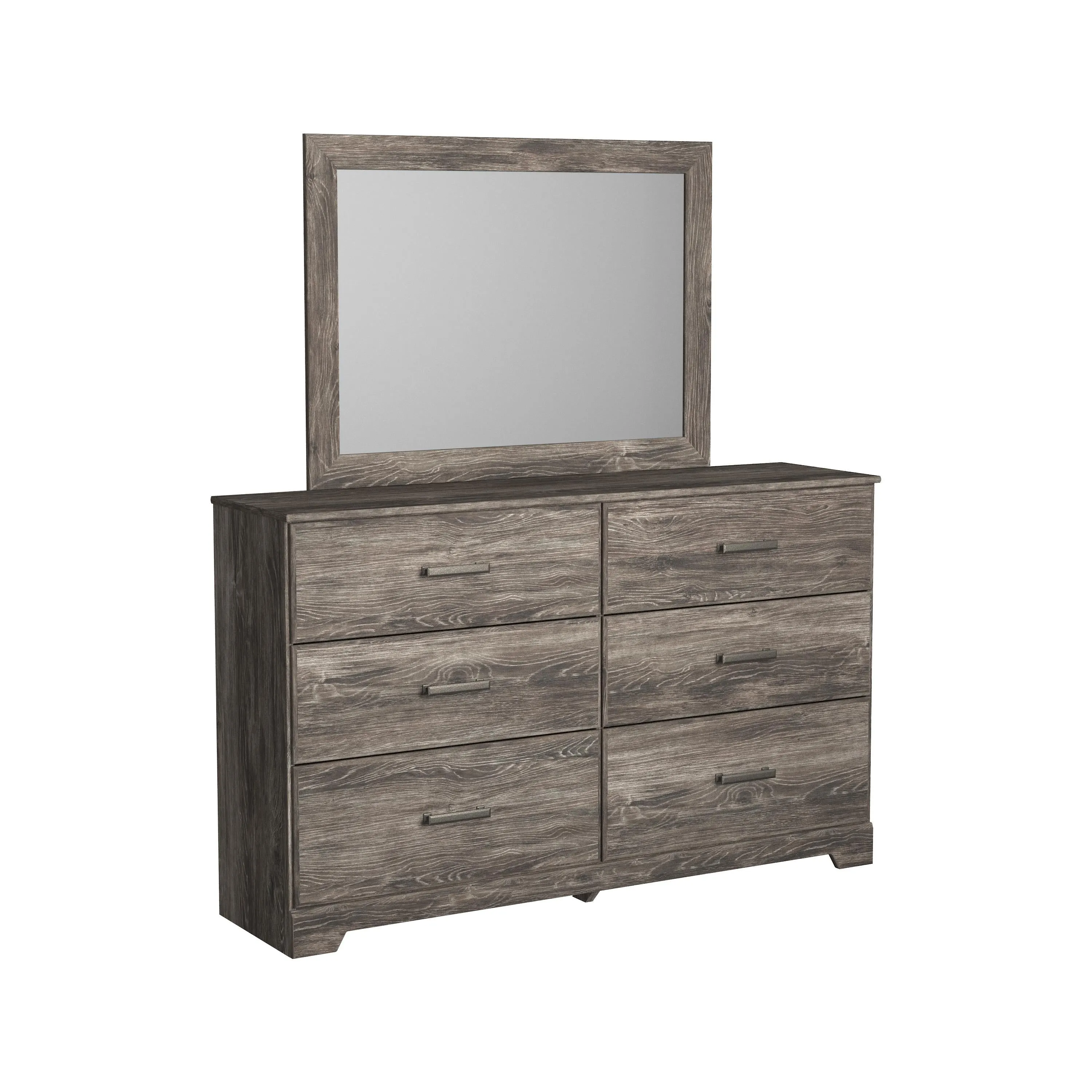 Signature Design by Ashley Ralinksi 6-Drawer Dresser with Mirror B2587-31/B2587-36