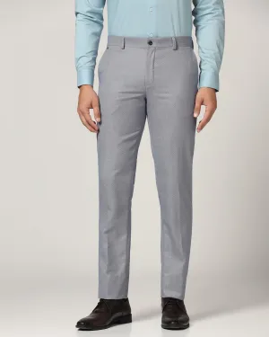 Slim fit B-91 Formal Blue Textured Trouser - Hoop