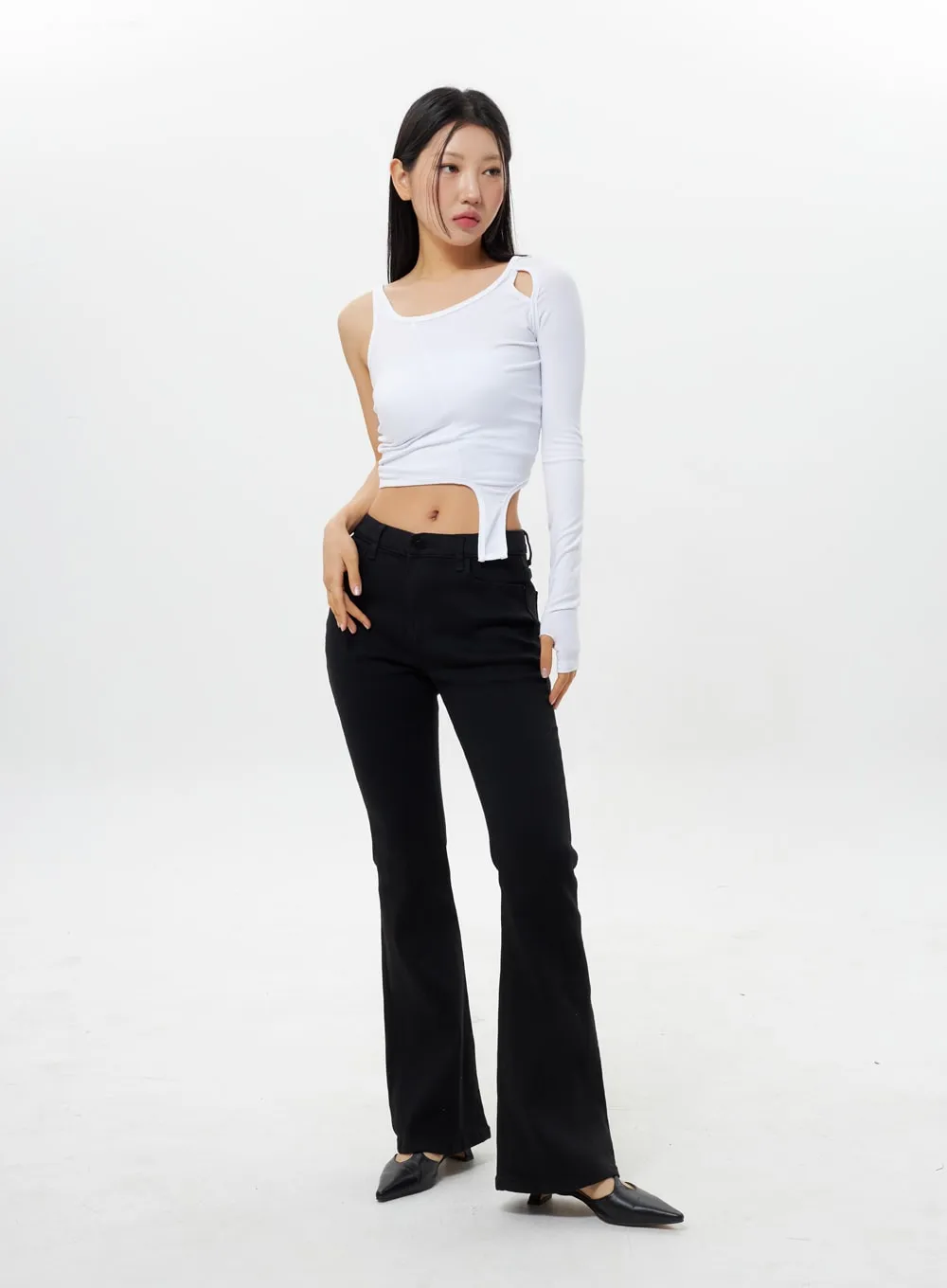 Slim Fit Bootcut Pants IY311