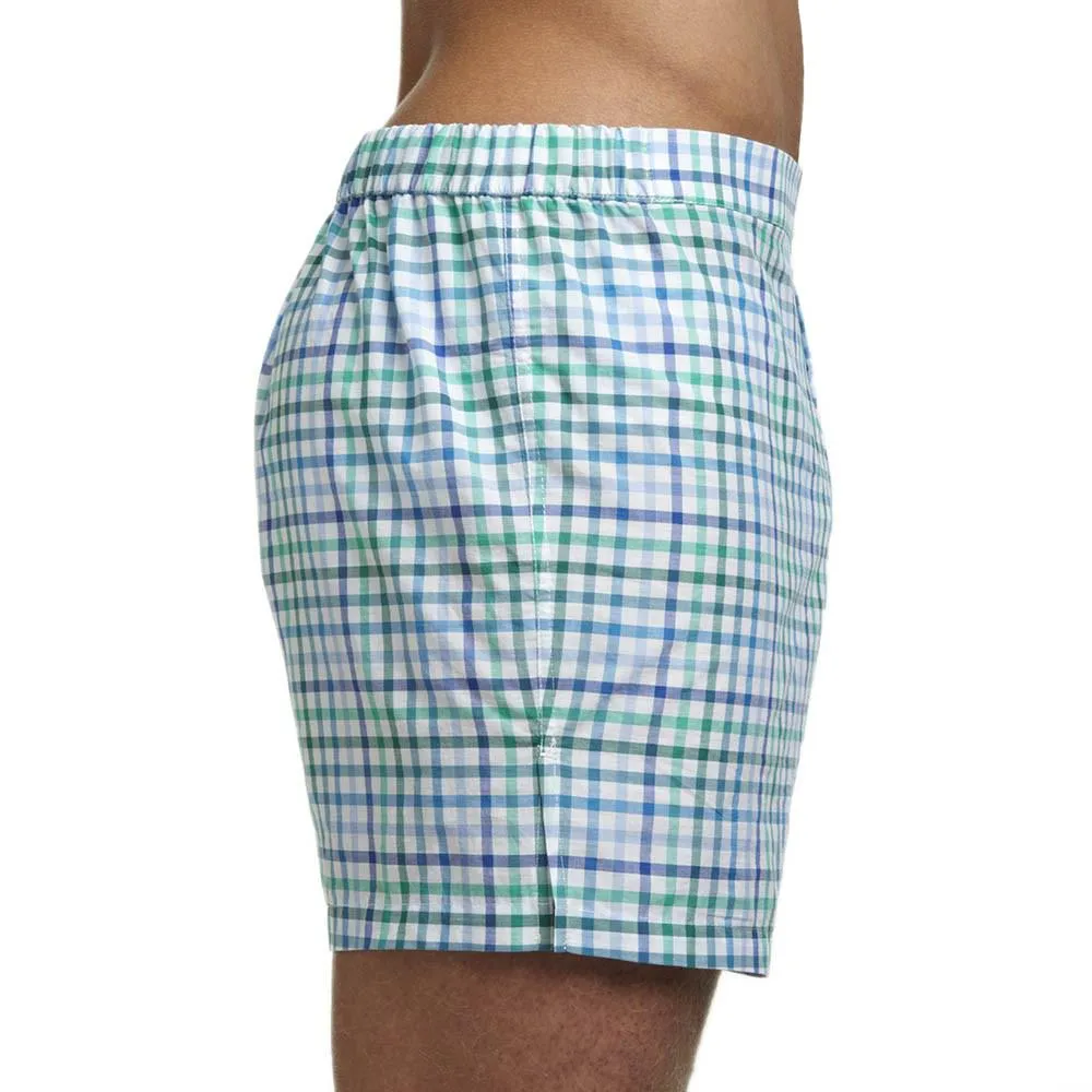 Slim-Fit Boxers Blue/Green Tattersall