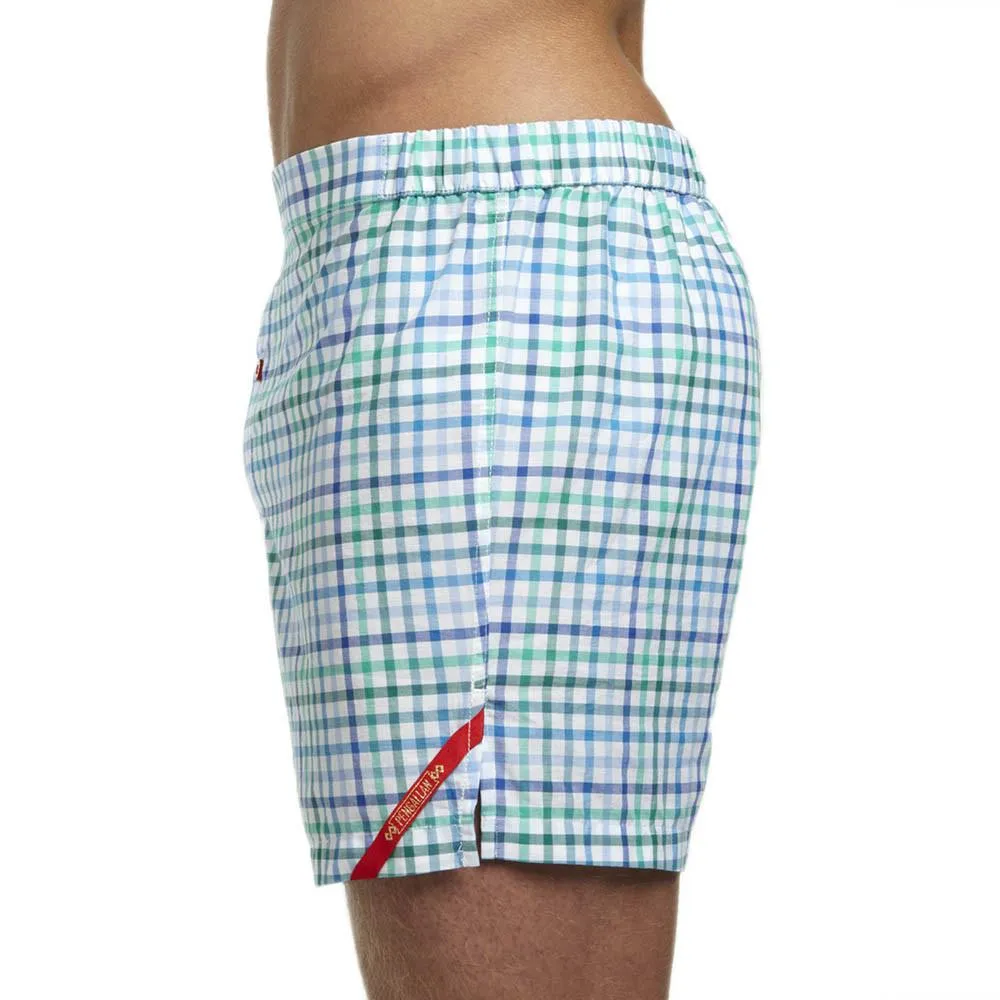 Slim-Fit Boxers Blue/Green Tattersall