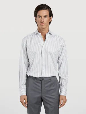 Slim fit business striped formal shirt