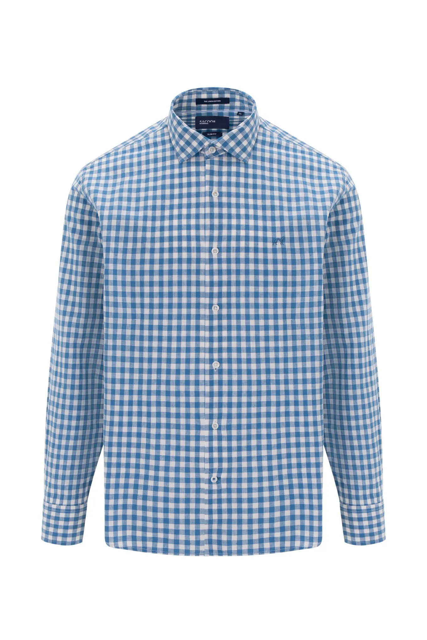 Slim fit checks linen edition shirt