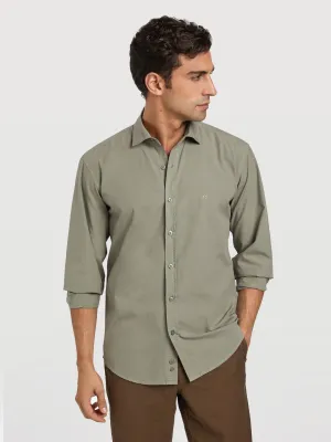 Slim fit comfort poplin garment dye shirt