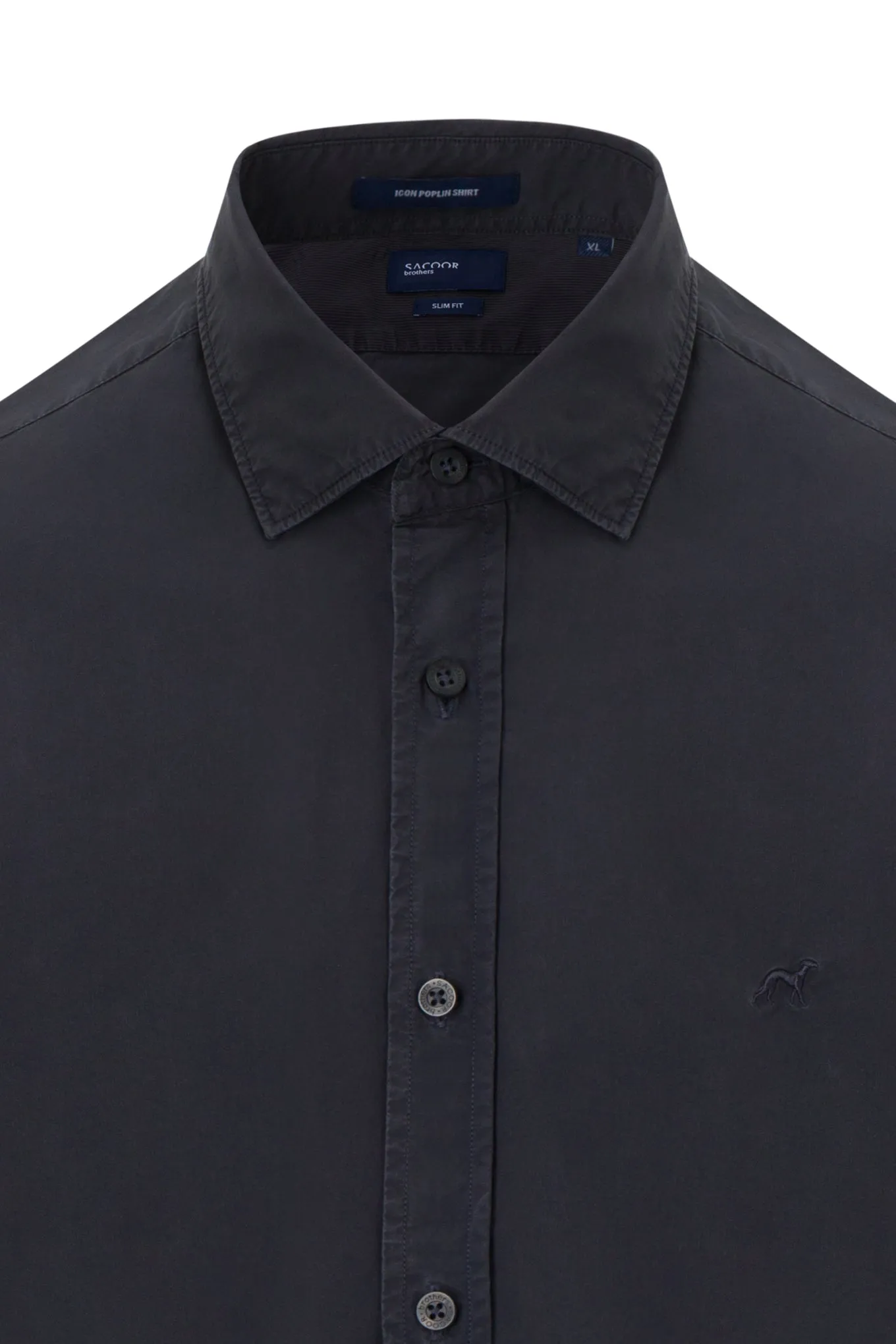 Slim fit comfort poplin garment dye shirt