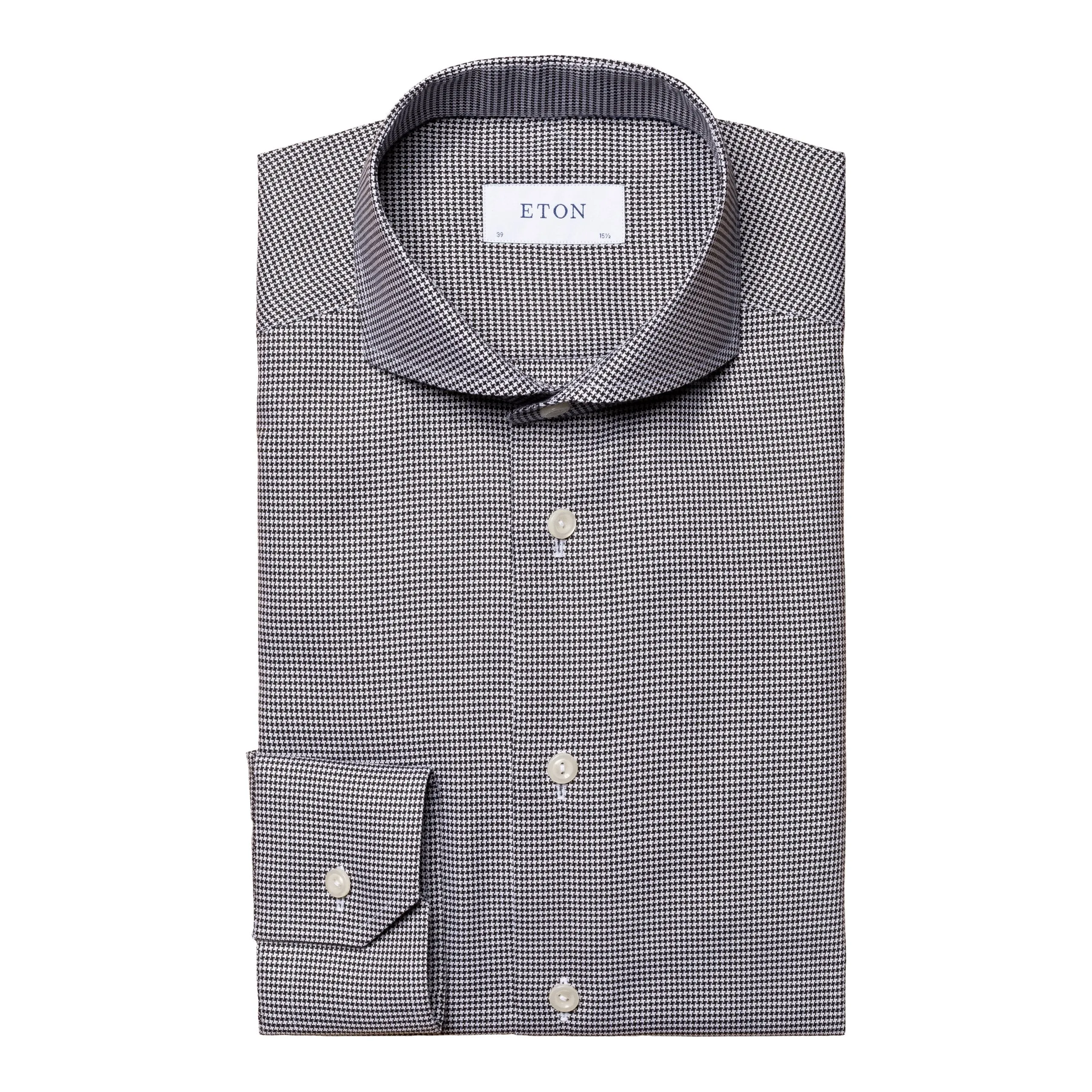 Slim Fit - Houndstooth Print Shirt