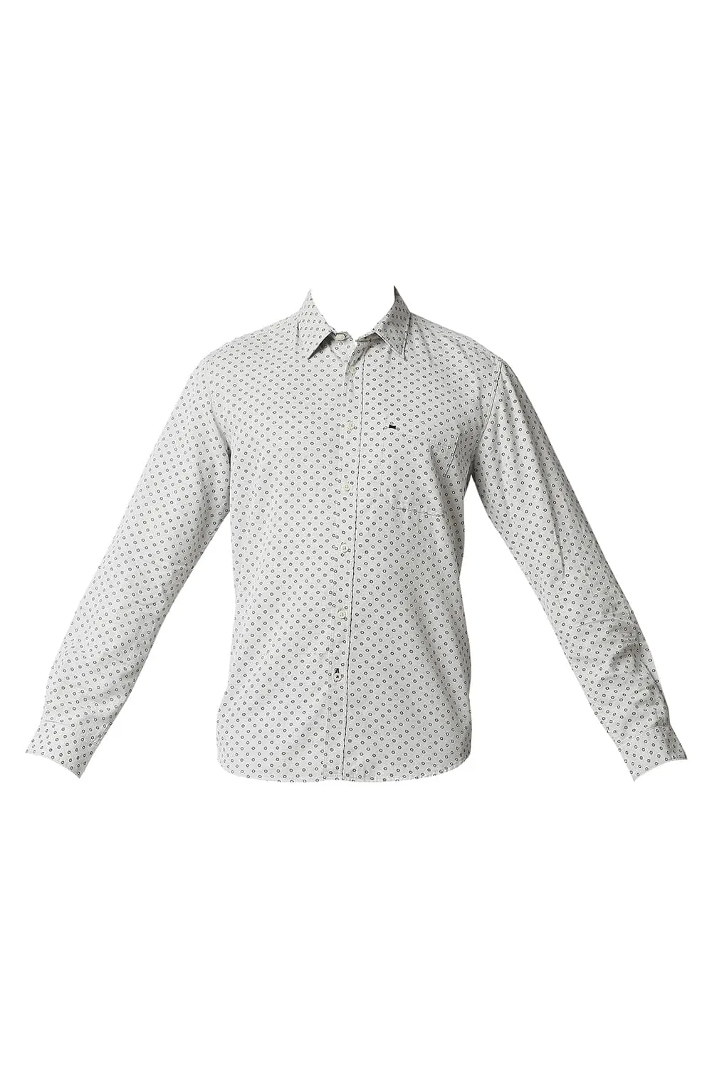 Slim Fit Melange Printed Shirt