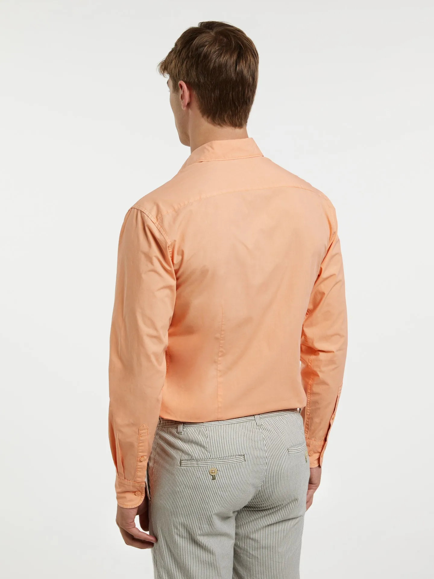 Slim fit poplin faded shirt