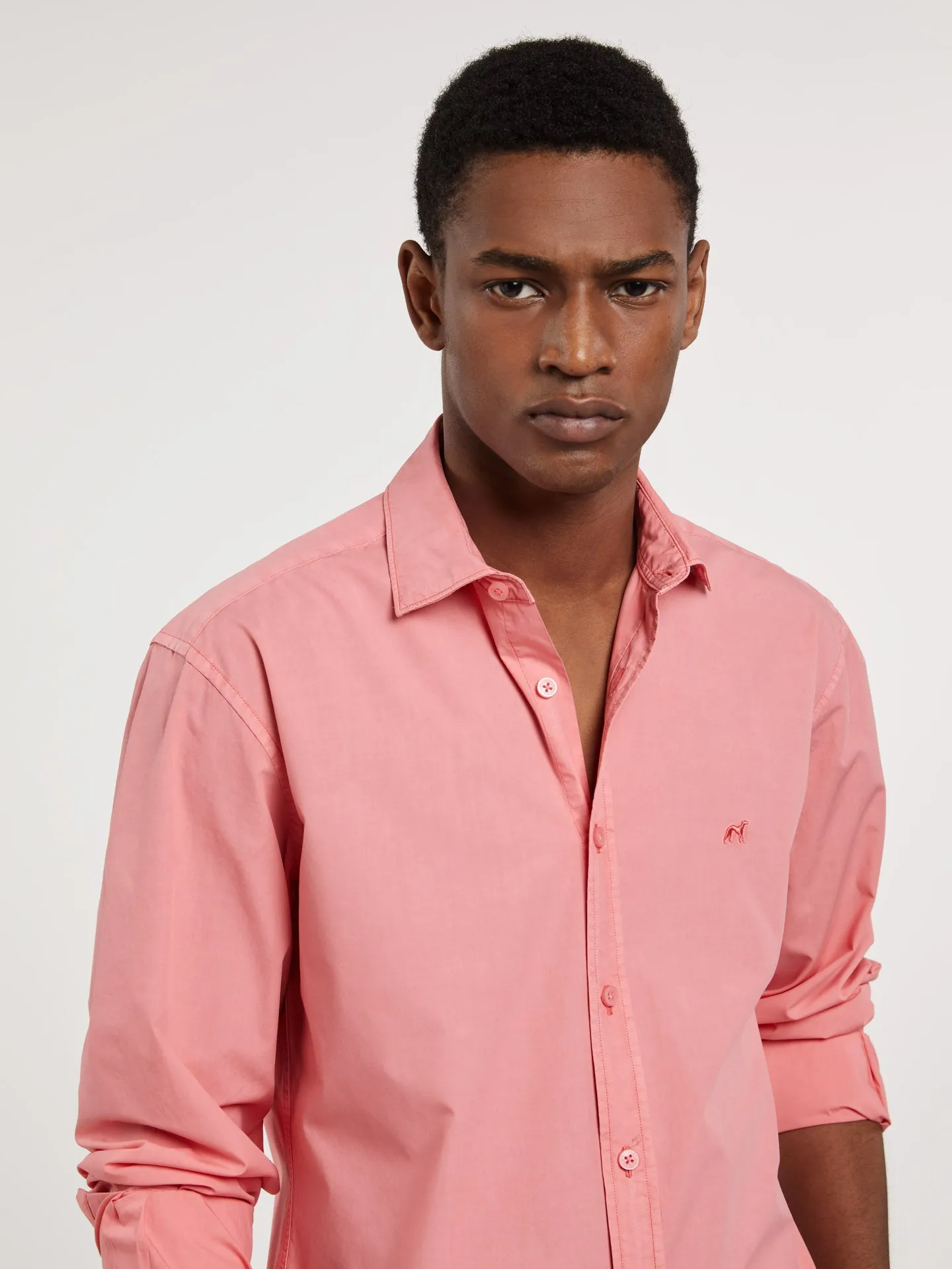 Slim fit poplin faded shirt