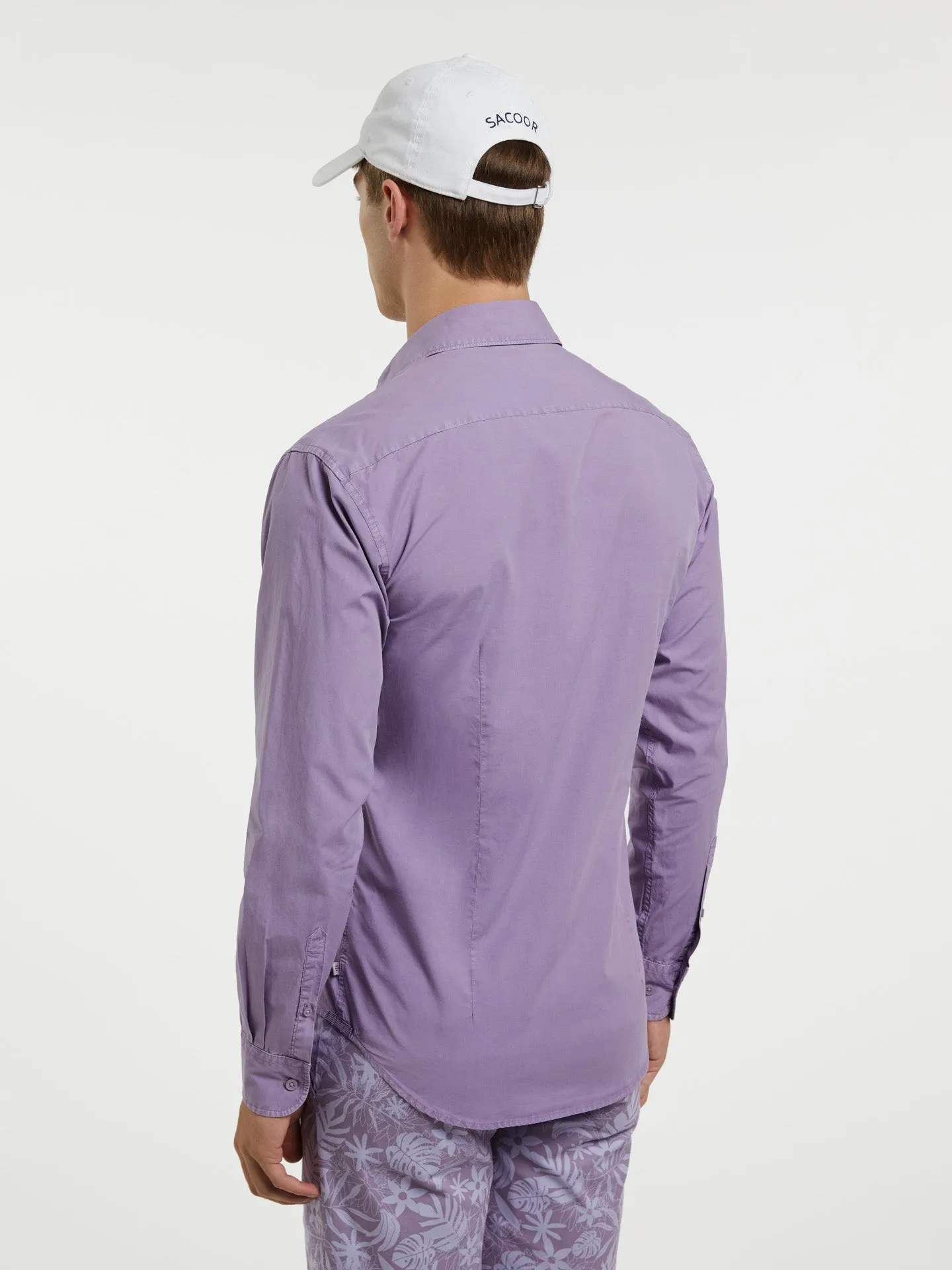 Slim fit poplin faded shirt