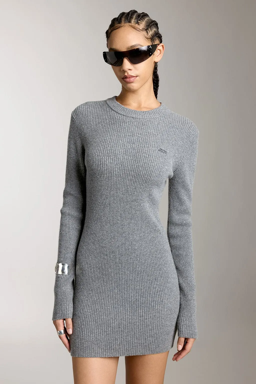 Slim Fit Wool-Blend Dress