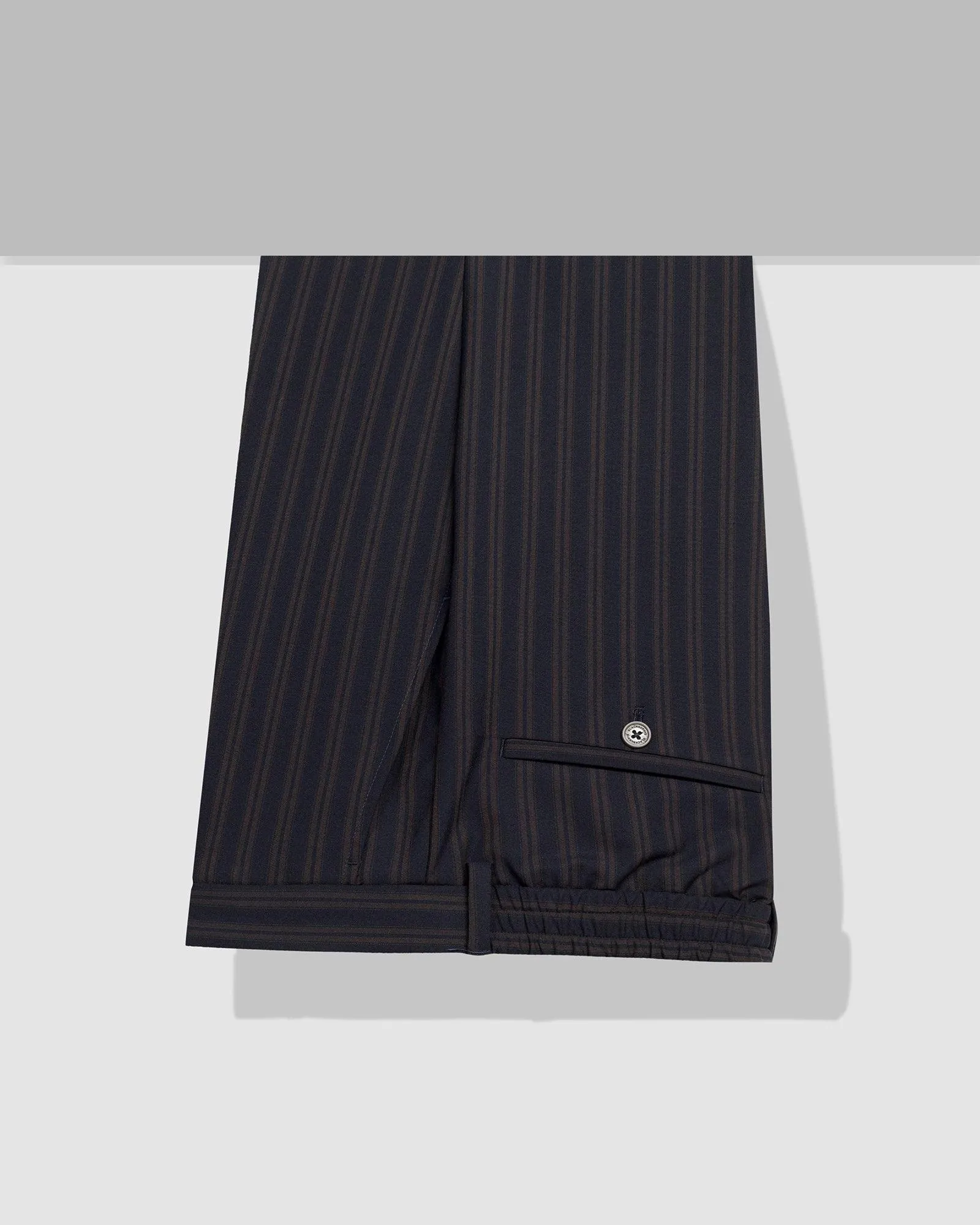 Sneaker Fit Brown Stripe Pant - Polo