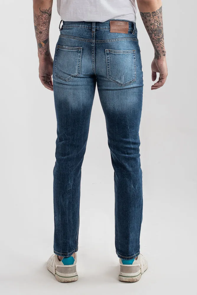 Stretchable Slim Fit Jeans (Mid Blue)