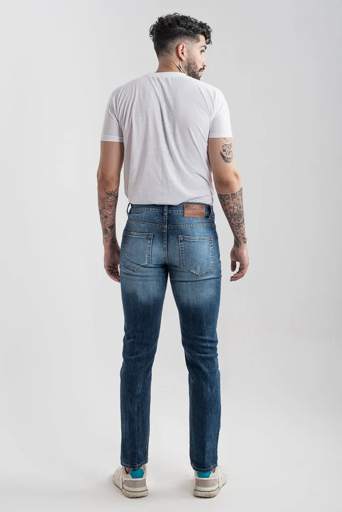 Stretchable Slim Fit Jeans (Mid Blue)