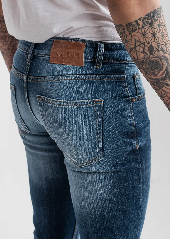 Stretchable Slim Fit Jeans (Mid Blue)