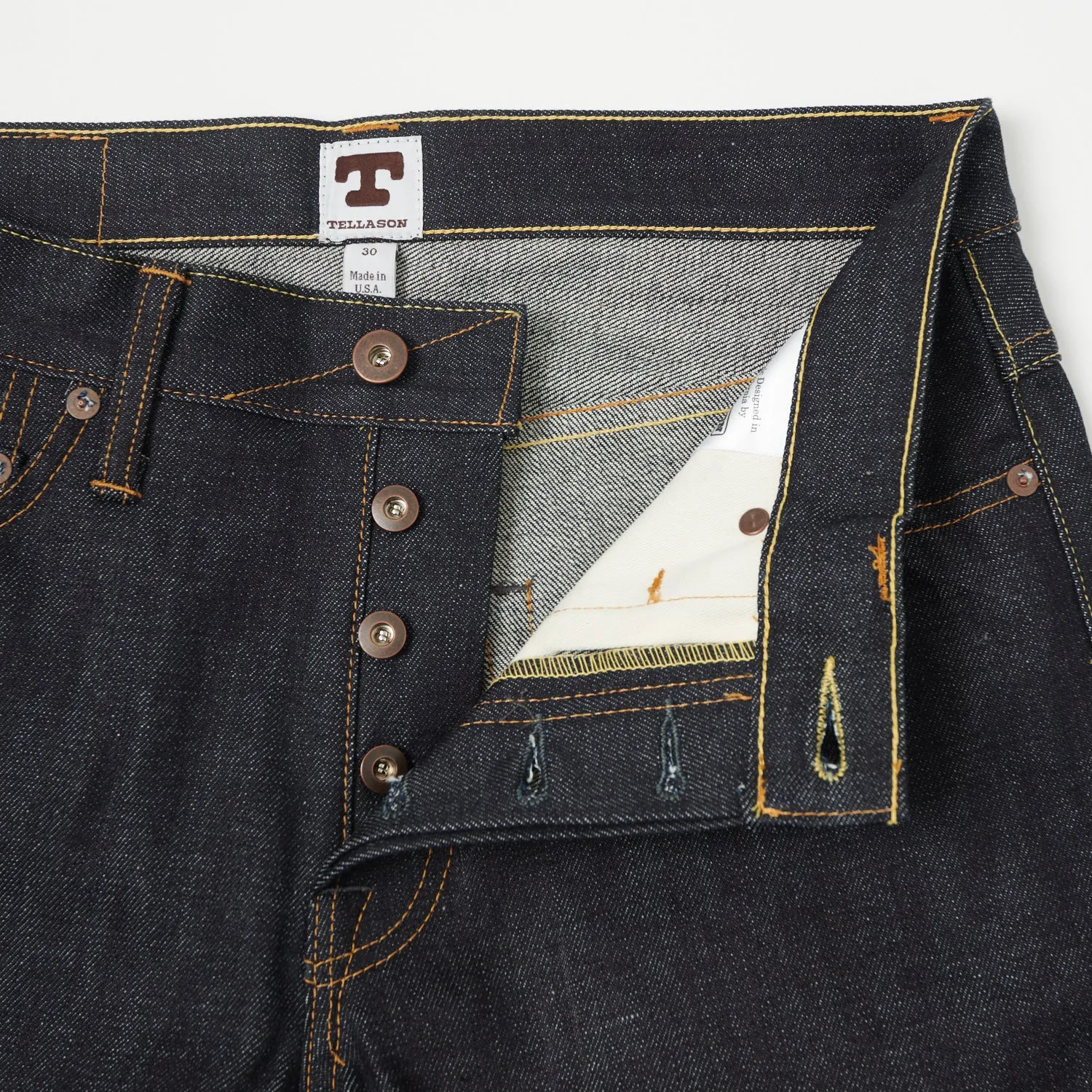 Tellason Gustave 14.75oz Slim Tapered Jean - Cone Mills