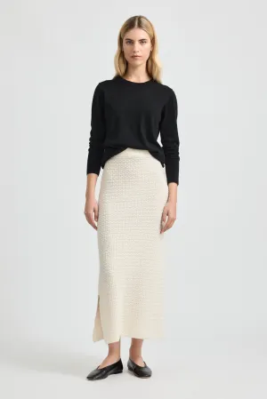 TEXTURED STITCH SKIRT