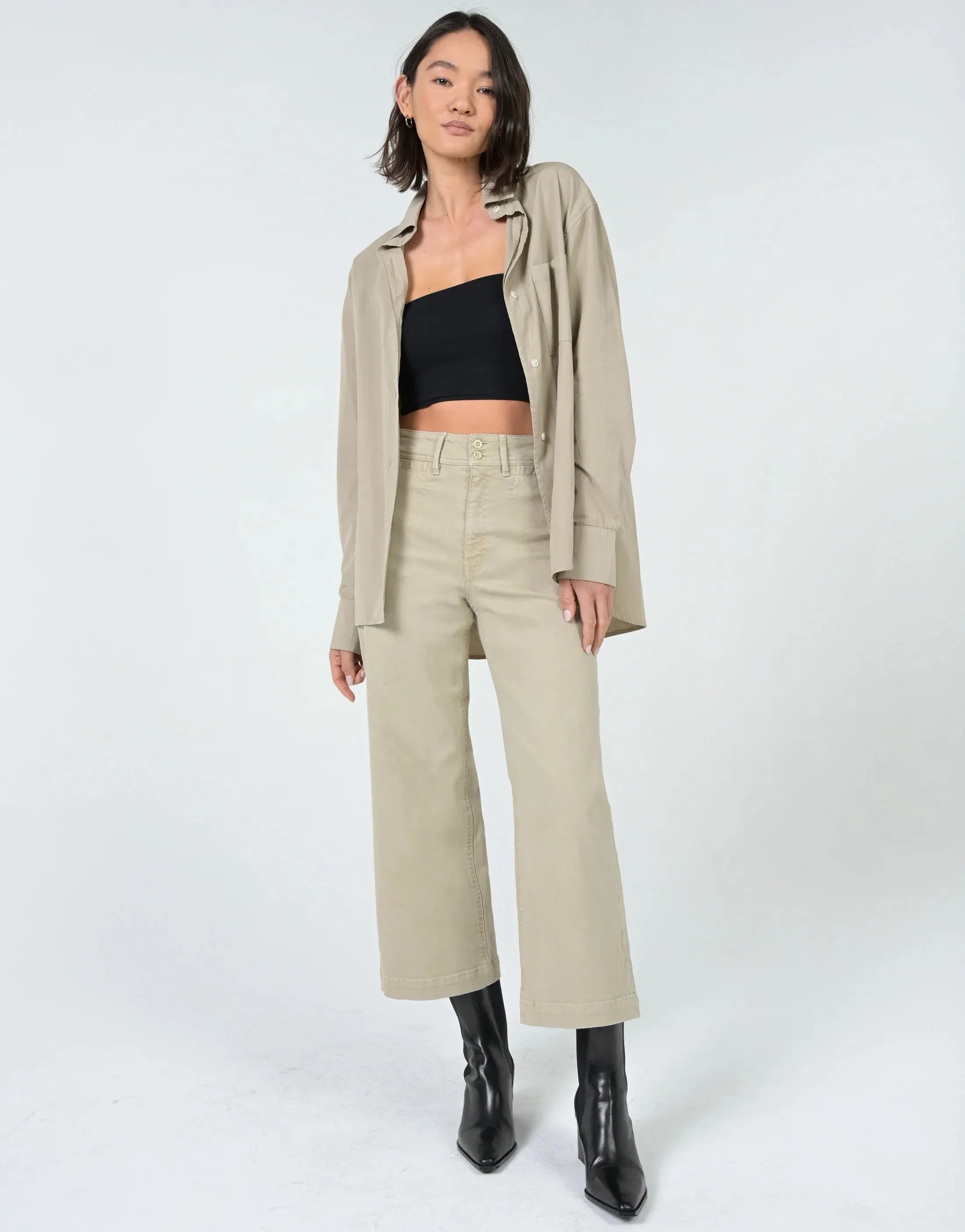 The Gemma High Waist Mod Sailor - Oyster Green