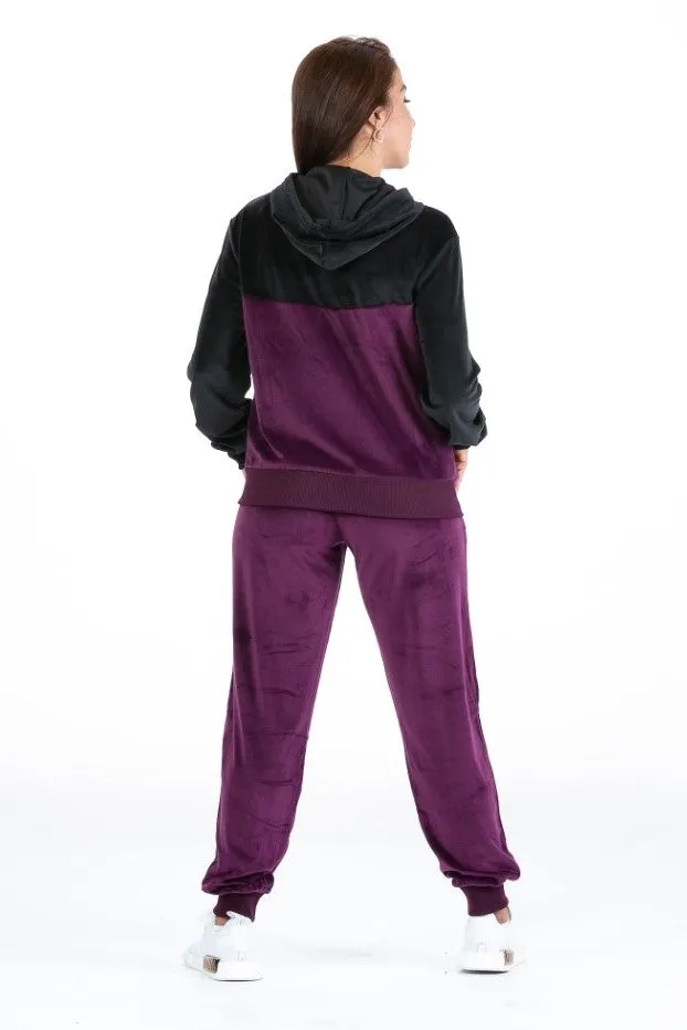 Tracksuit LJS500 Two-tone Velour 2pc Jog Set