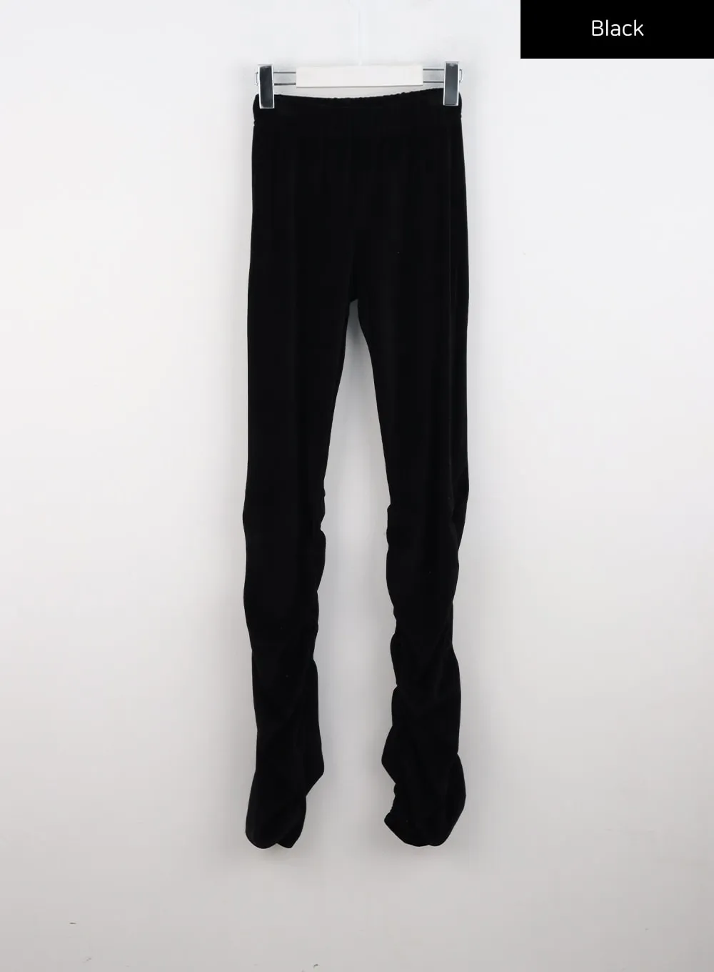 Velvet Shirred Boot Cut Pants CN321