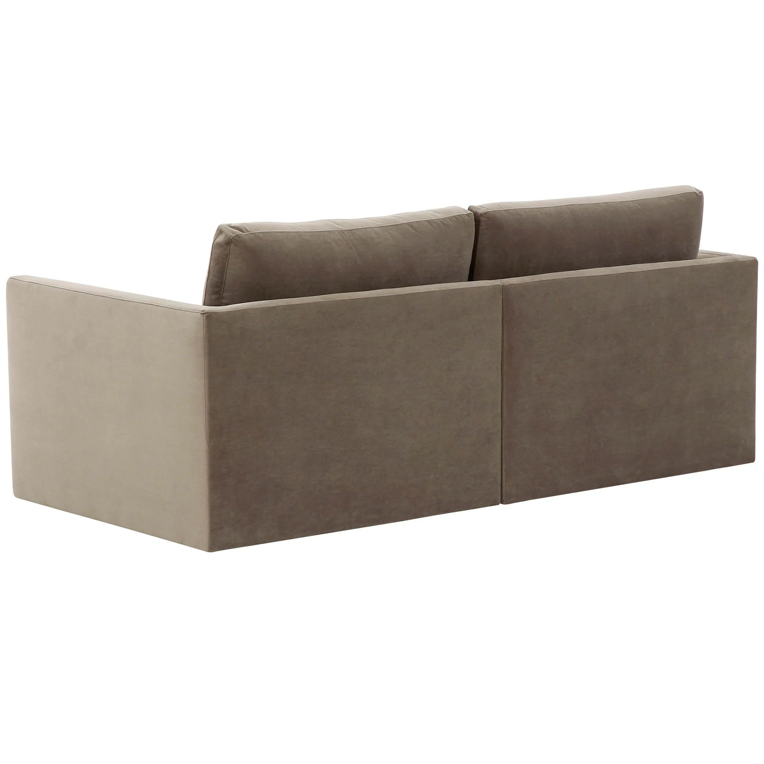 Willow 2 Piece Modular Loveseat, Taupe