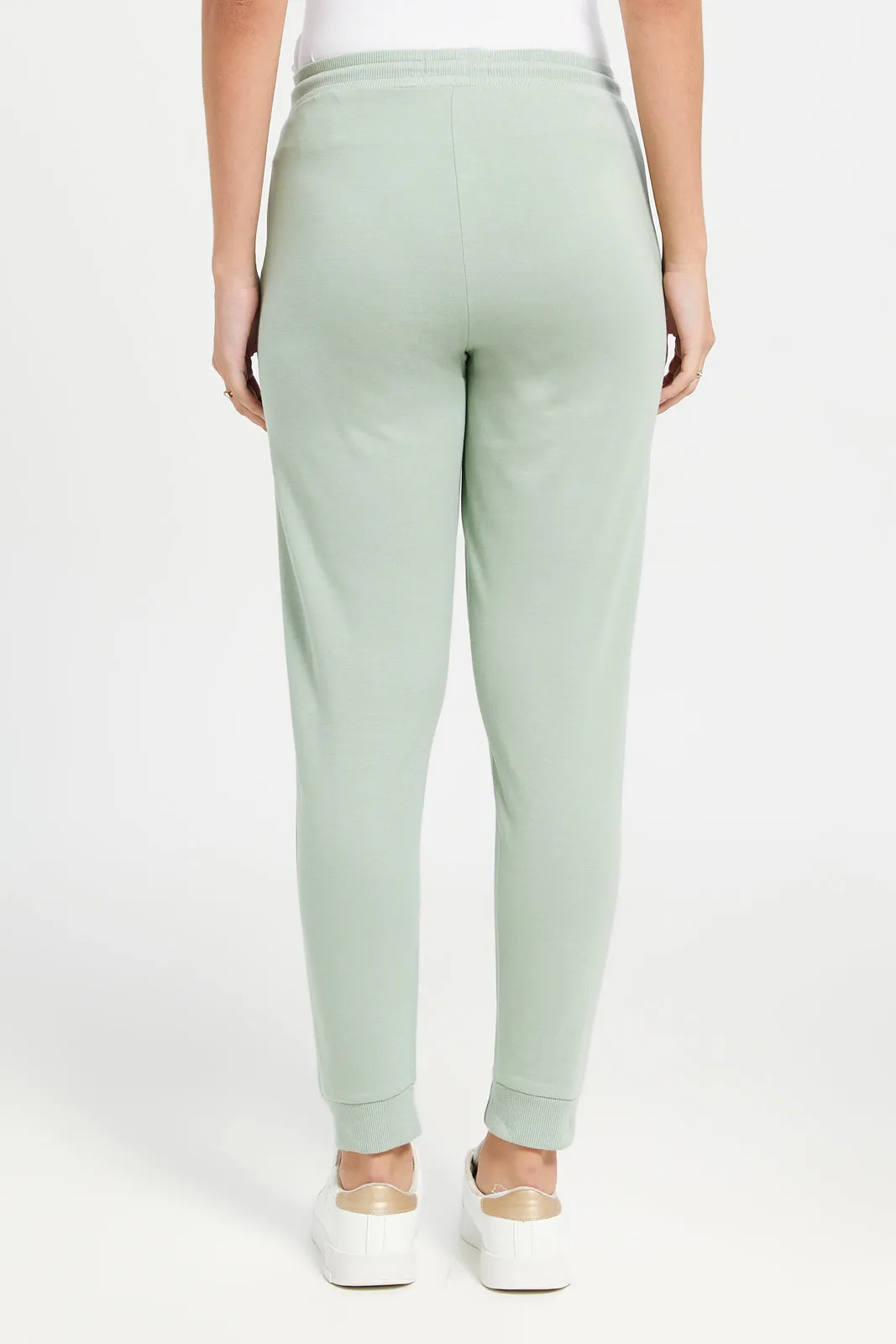 Women Mint Printed Jogger Pants